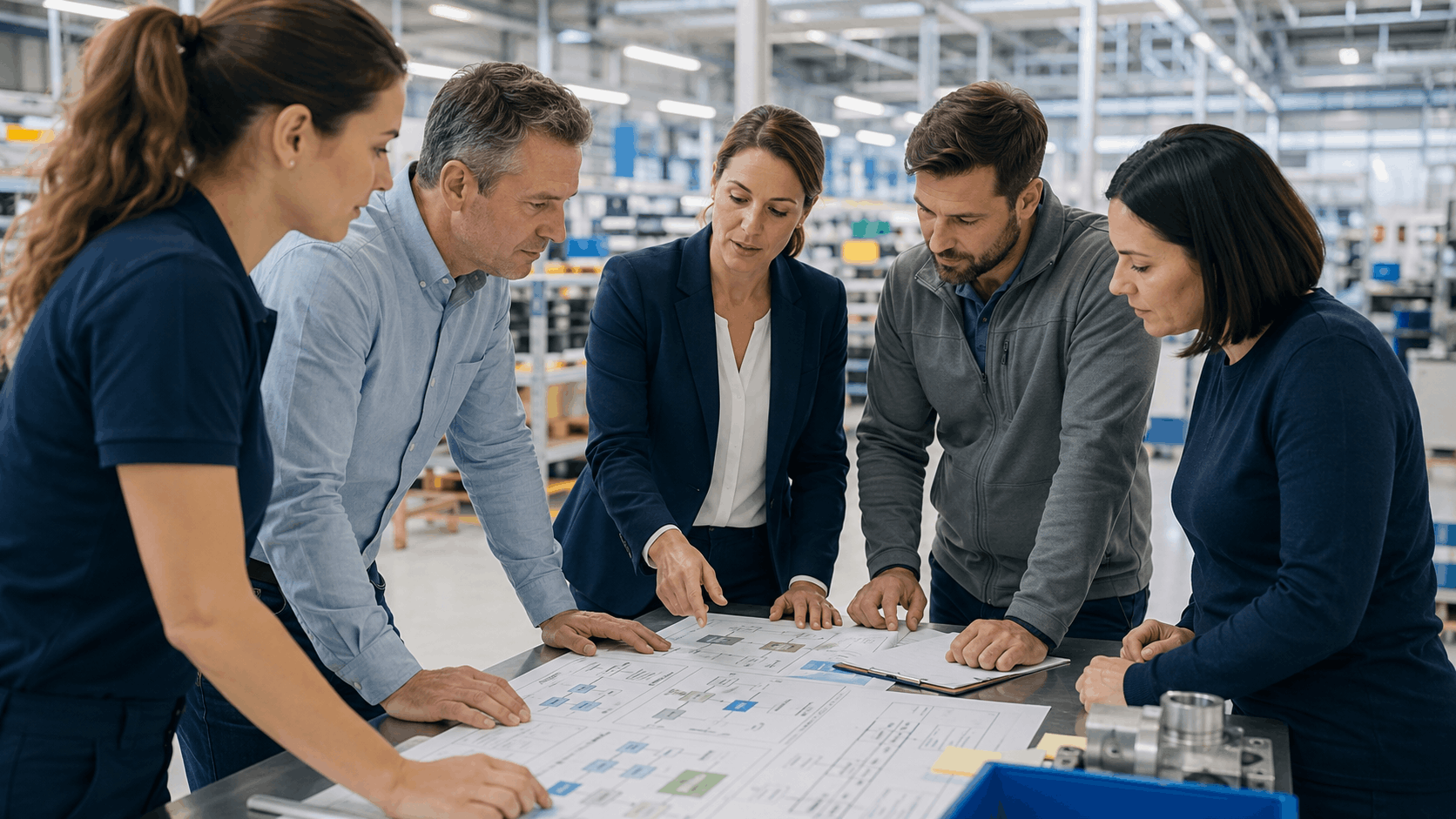 Team plant Maßnahmen und Prozessverbesserungen für die Einführung von Operational Excellence
